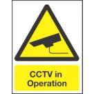 "CCTV In Operation" Sign 210mm x 148mm