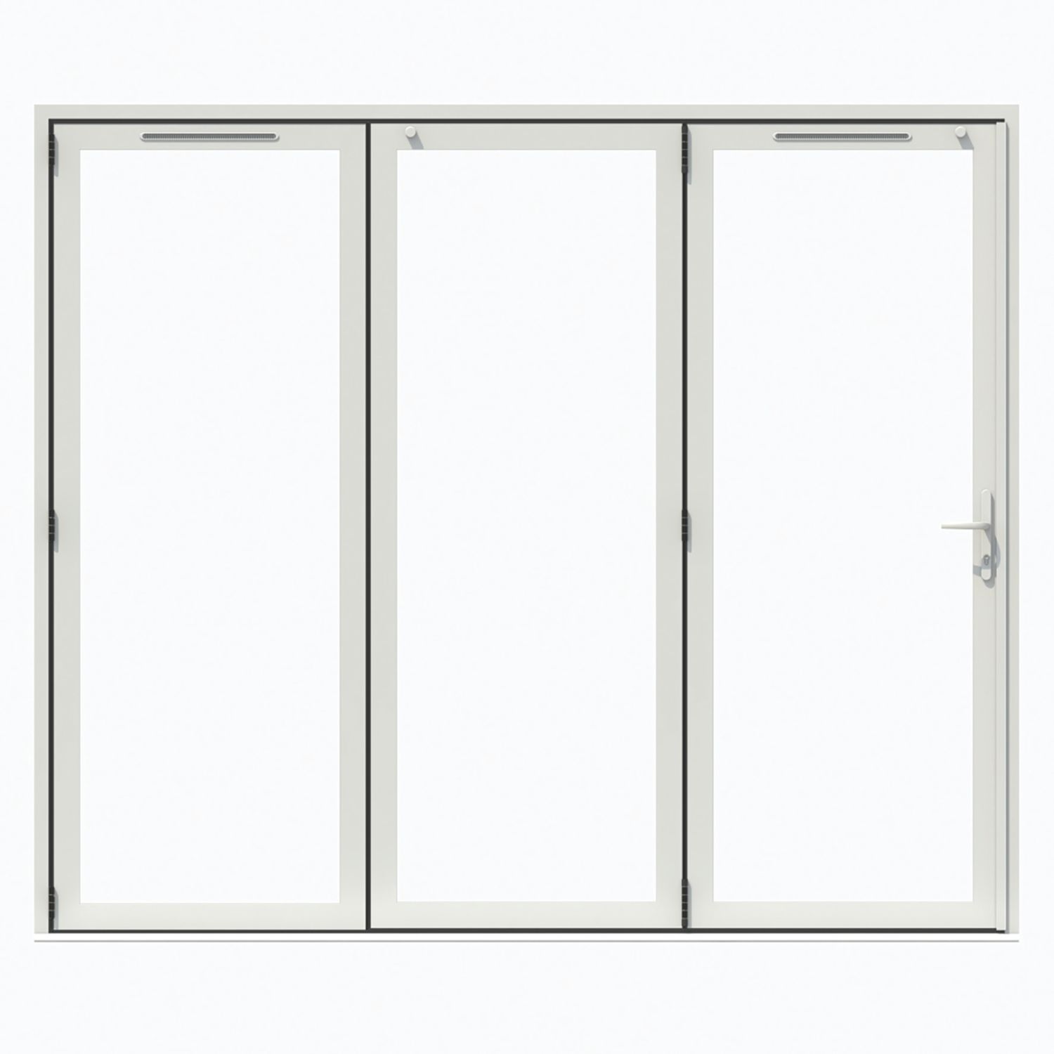Green & Taylor 3-Door White Aluminium Bi-Fold Patio Left-Hand Opening External Doors 2090mm x 2390mm (491CT)