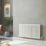 Reina Elips Single 600mm x 540mm 1415BTU White Vertical Designer Radiator