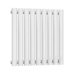 Reina Elips Single 600mm x 540mm 1415BTU White Vertical Designer Radiator