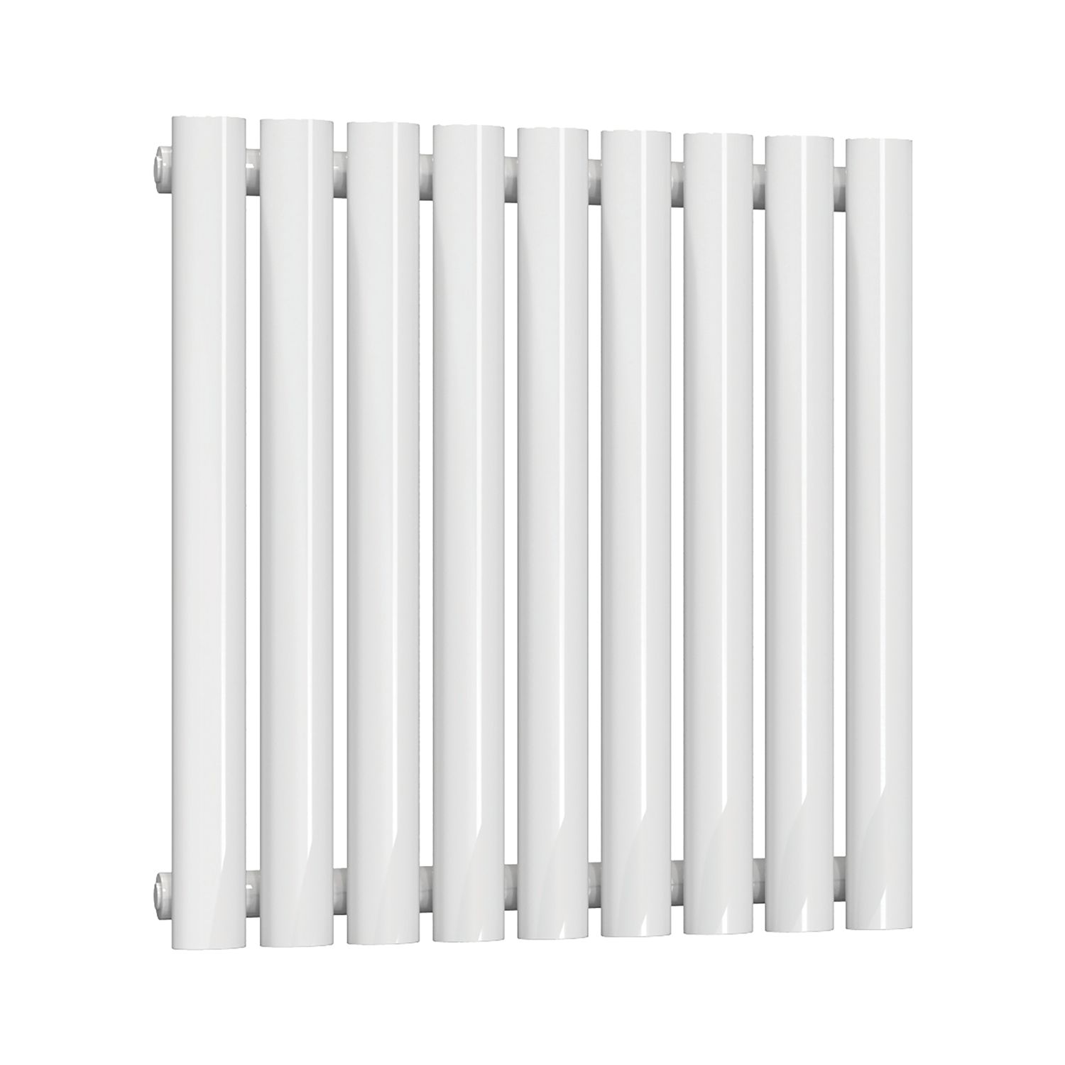 Reina Elips Single 600mm x 540mm 1415BTU White Vertical Designer Radiator (491EE)