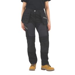 Site Kilani Womens Trousers Black / Grey Size 12 31 L - Screwfix