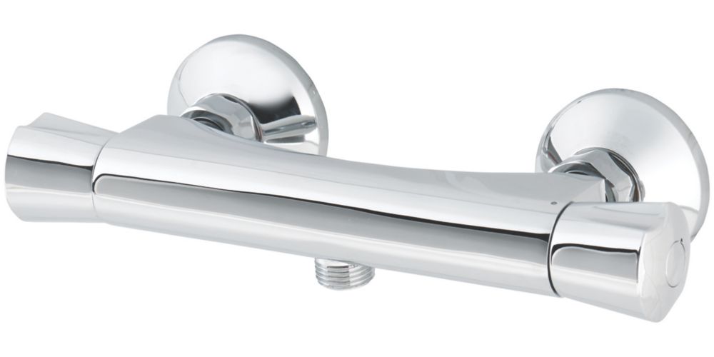 Moretti Acqua Thermostatic Mixer Shower Fixed Flexible Exposed Chrome.Swirl Exposed Thermostatic Mixer Shower Valve Fixed Chrome Thermostatic Shower Valves Screwfix Com