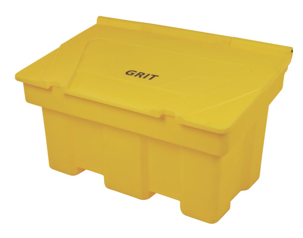 Essentials Budget Stackable Grit Bin Yellow 200Ltr Screwfix