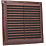 Map Vent Fixed Louvre Vent with Flyscreen Brown 229mm x 229mm