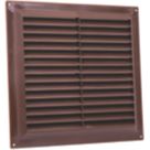 Map Vent Fixed Louvre with Flyscreen Vent Brown 229mm x 229mm