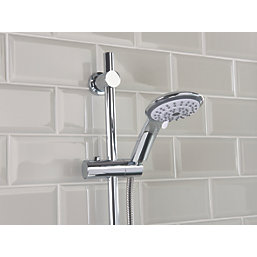 Bristan Arcus Cool Touch Rear-Fed Exposed Chrome Thermostatic Bar Mixer Shower with Adjustable Riser
