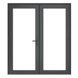 Crystal  Anthracite Grey Triple-Glazed uPVC French Door Set 2090mm x 1690mm