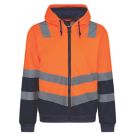 Regatta Pro Hi-Vis Hoodie Orange/Navy 2X Large 53" Chest
