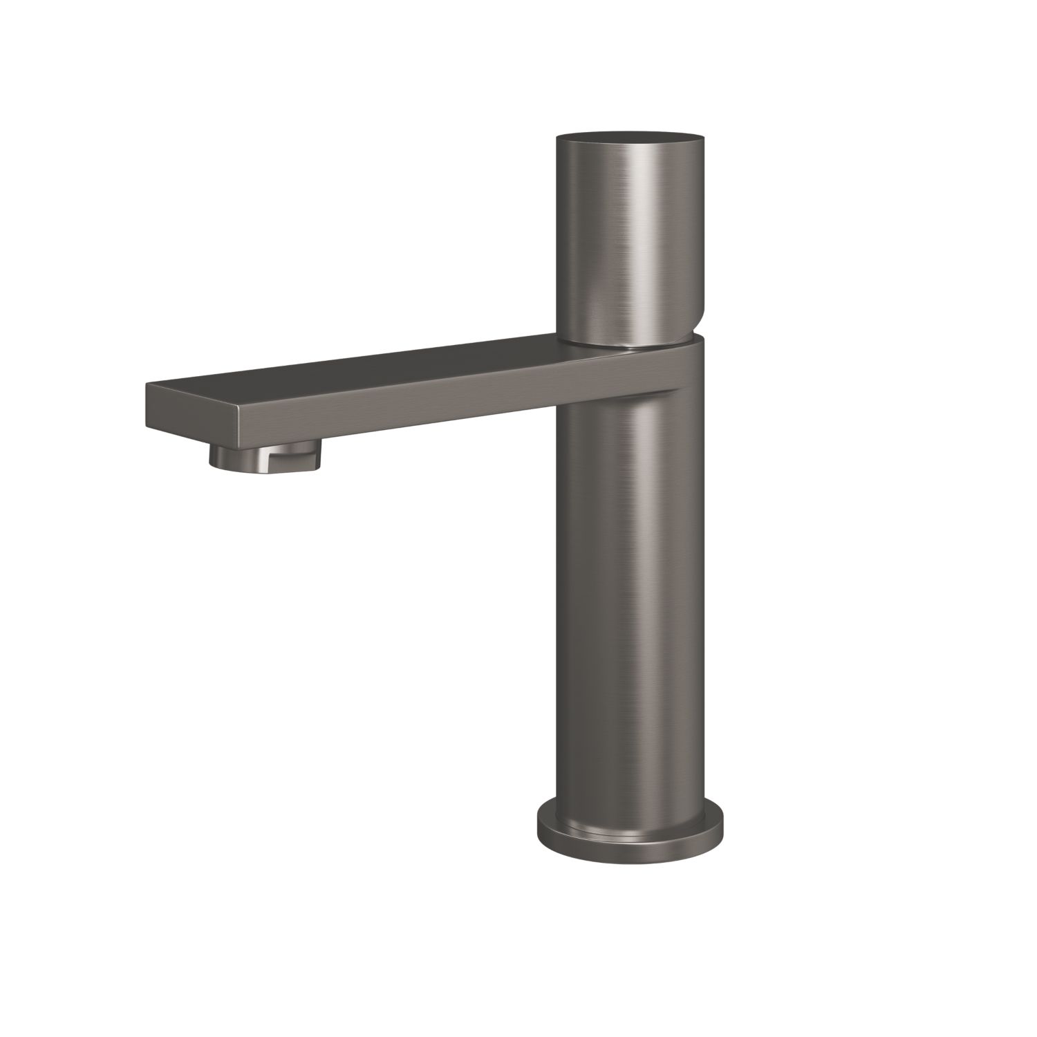 ETAL Saris Gun Metal 184mm Standard Round Head Mono Basin Mixer Tap (491KG)