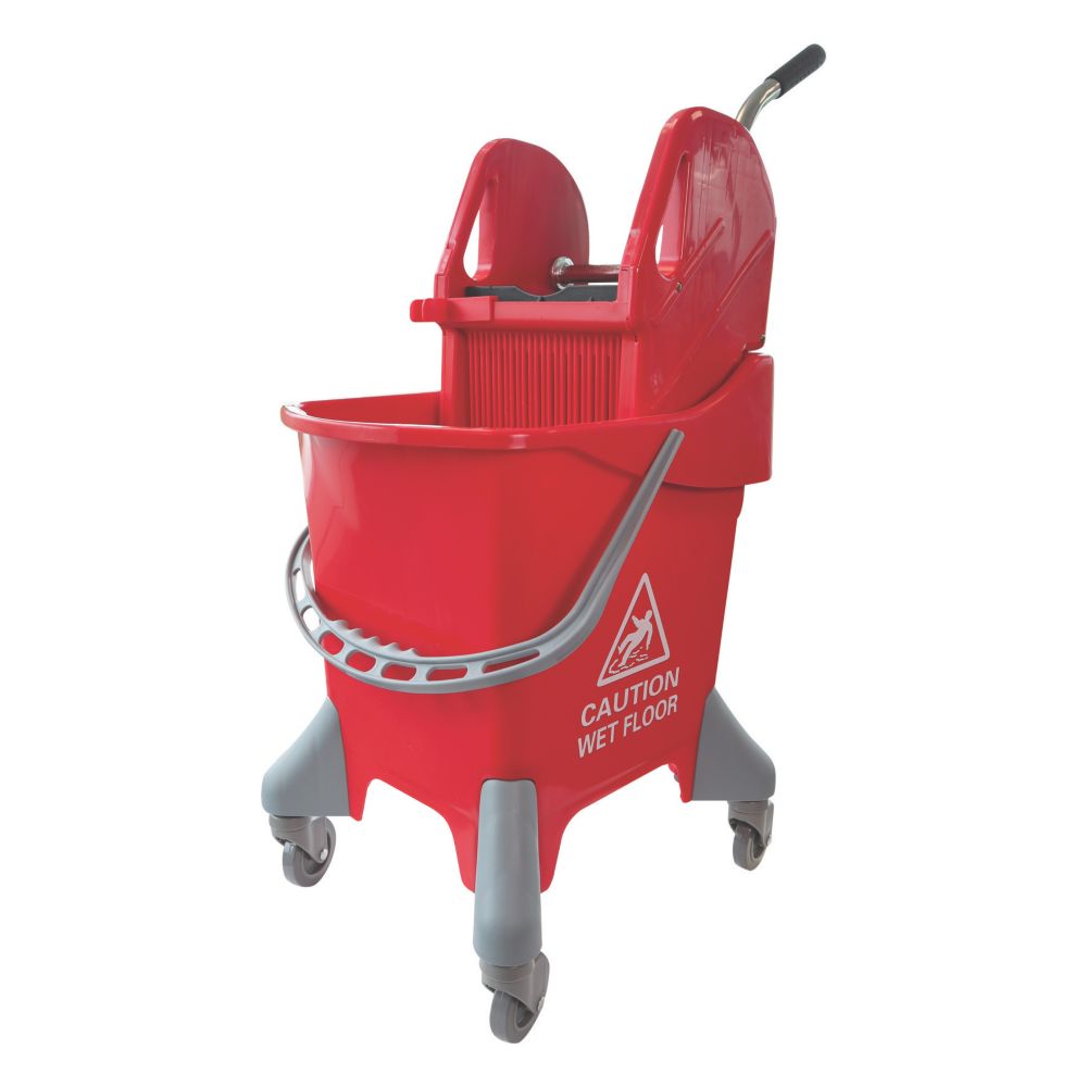 Stronghold Healthcare Kentucky Mop Bucket Red 25Ltr Screwfix