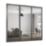 Spacepro Shaker 3-Door Sliding Wardrobe Door Kit Graphite Frame Mirror Panel 2978mm x 2260mm