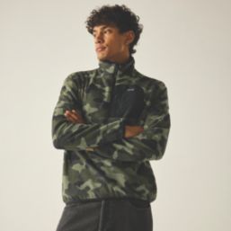 Regatta Frankie Half Zip Fleece Olive Night Camo Print  Medium 39-40" Chest