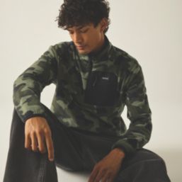 Regatta Frankie Half Zip Fleece Olive Night Camo Print  Medium 39-40" Chest