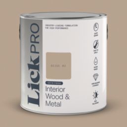 LickPro 2.5Ltr Beige 02 Satin Water-Based Trim Paint