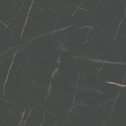 Wilsonart Matt Black & Gold Marble Effect Laminate Upstand 3000mm x 100mm x 20mm