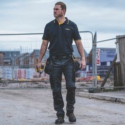 DEWALT Green Bay Polo Shirt Black Medium 39-40" Chest