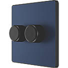 British General Evolve 2-Gang 2-Way LED Dimmer Switch  Blue with Black Inserts