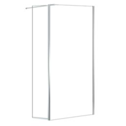 Triton Neo  Frameless Showerwall & Swivel Panel Chrome 1200mm x 2015mm