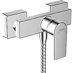 Hansgrohe Vernis Shape Exposed Dual Flow Shower Mixer Valve Fixed Chrome