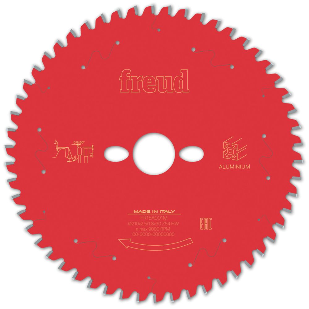 Freud F03FS09820 Aluminium/Plastic Circular Saw Blade 210 x 30mm 54T