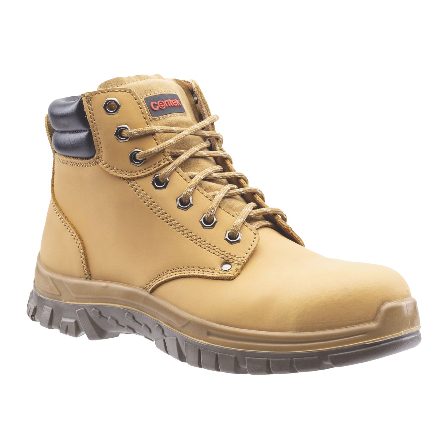 Centek FS339 S3 Size 10 Honey Water-Resistant Steel Toe Cap Safety Boots (491XA)