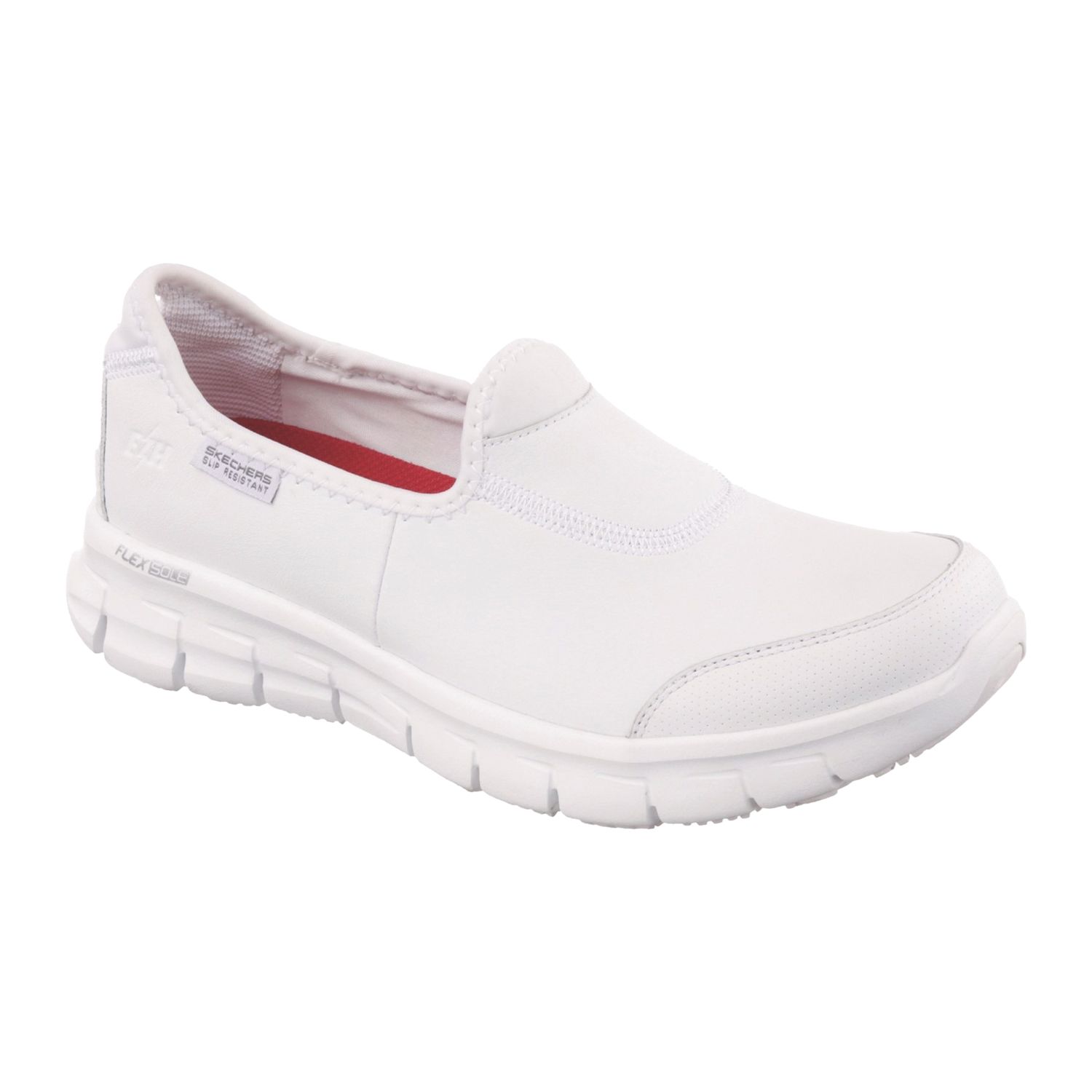 Skechers Sure Track Size 2 Womens White Slip-On Occupational Work Shoes (491YR)