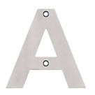 Eclipse Door Letter A Satin Stainless Steel 102mm