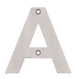 Eclipse Door Letter A Satin Stainless Steel 102mm