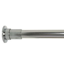 Croydex Straight Shower Curtain Rail Aluminium Chrome 1100-2600mm