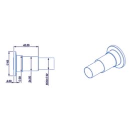 Croydex Straight Shower Curtain Rail Aluminium Chrome 1100-2600mm