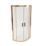 Essentials Framed Quadrant Shower Enclosure  Brushed Brass 900mm x 900mm x 1850mm