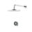 Aqualisa Optic Q HP/Combi Rear-Fed Chrome Thermostatic Single Outlet Smart Shower with Wall-Fixed Head
