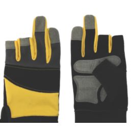 DEWALT Performance 3-Finger Framer Gloves Black / Yellow / Grey Medium