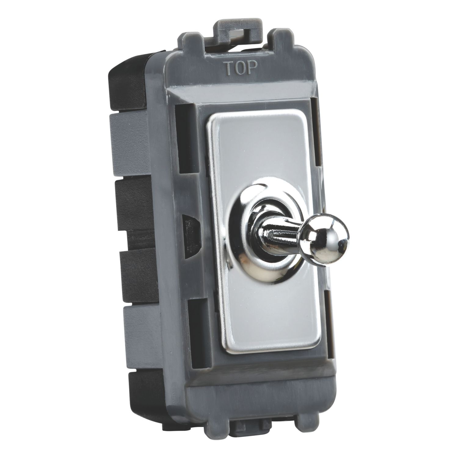 Knightsbridge 20AX Grid Intermediate Toggle Switch Polished Chrome (492CR)