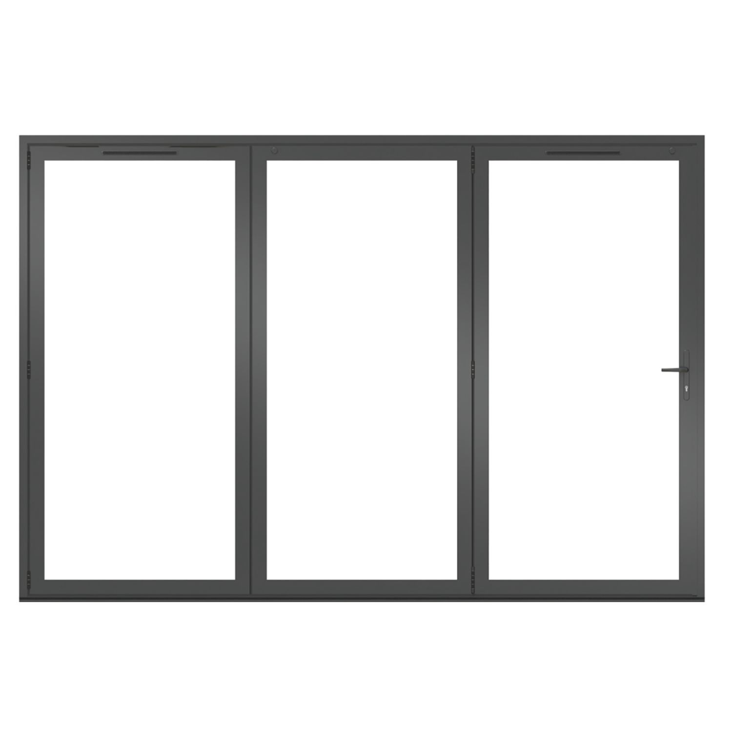 Green & Taylor 3-Door Black Aluminium Bi-Fold Patio Left-Hand Opening External Doors 2090mm x 2990mm (492CT)