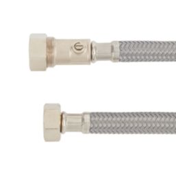 Flomasta Straight Flexible Compression Hose with Isolating Valve 22mm x 3/4" x 500mm
