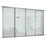 Spacepro Classic 4-Door Sliding Wardrobe Door Kit Silver Frame Arctic White Panel 2978mm x 2260mm