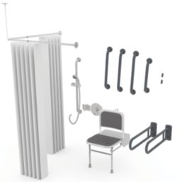 Nymas Doc M Concealed Valve Shower Pack Dark Grey 17 Piece Set