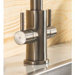 Streame by Abode Marido Swan Dual Lever Mono Mixer Brushed Nickel