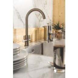 Streame by Abode Marido Swan Dual Lever Mono Mixer Brushed Nickel
