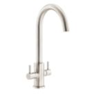 Streame by Abode Marido Swan Dual Lever Mono Mixer Brushed Nickel