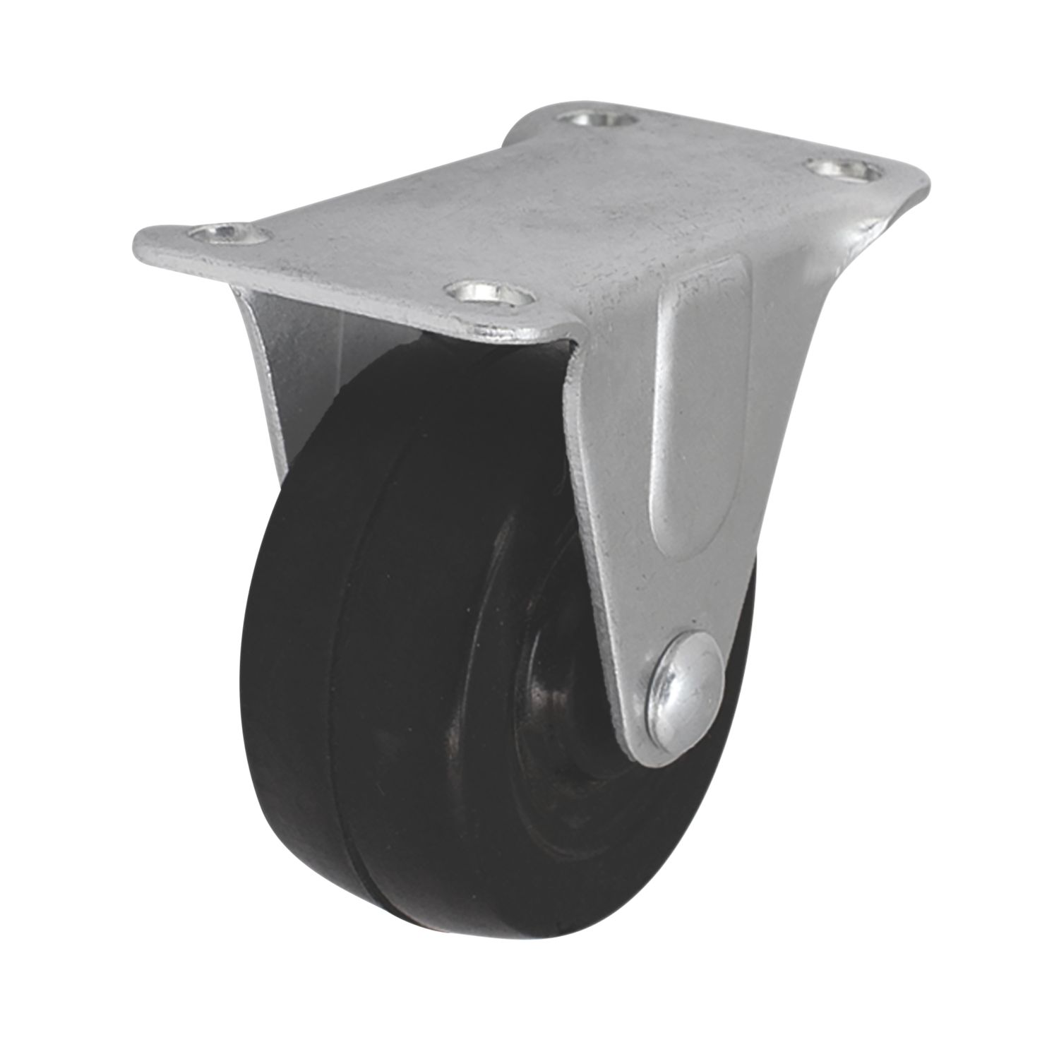 Essentials Heavy Duty Fixed Castor 50mm Black (492KH)