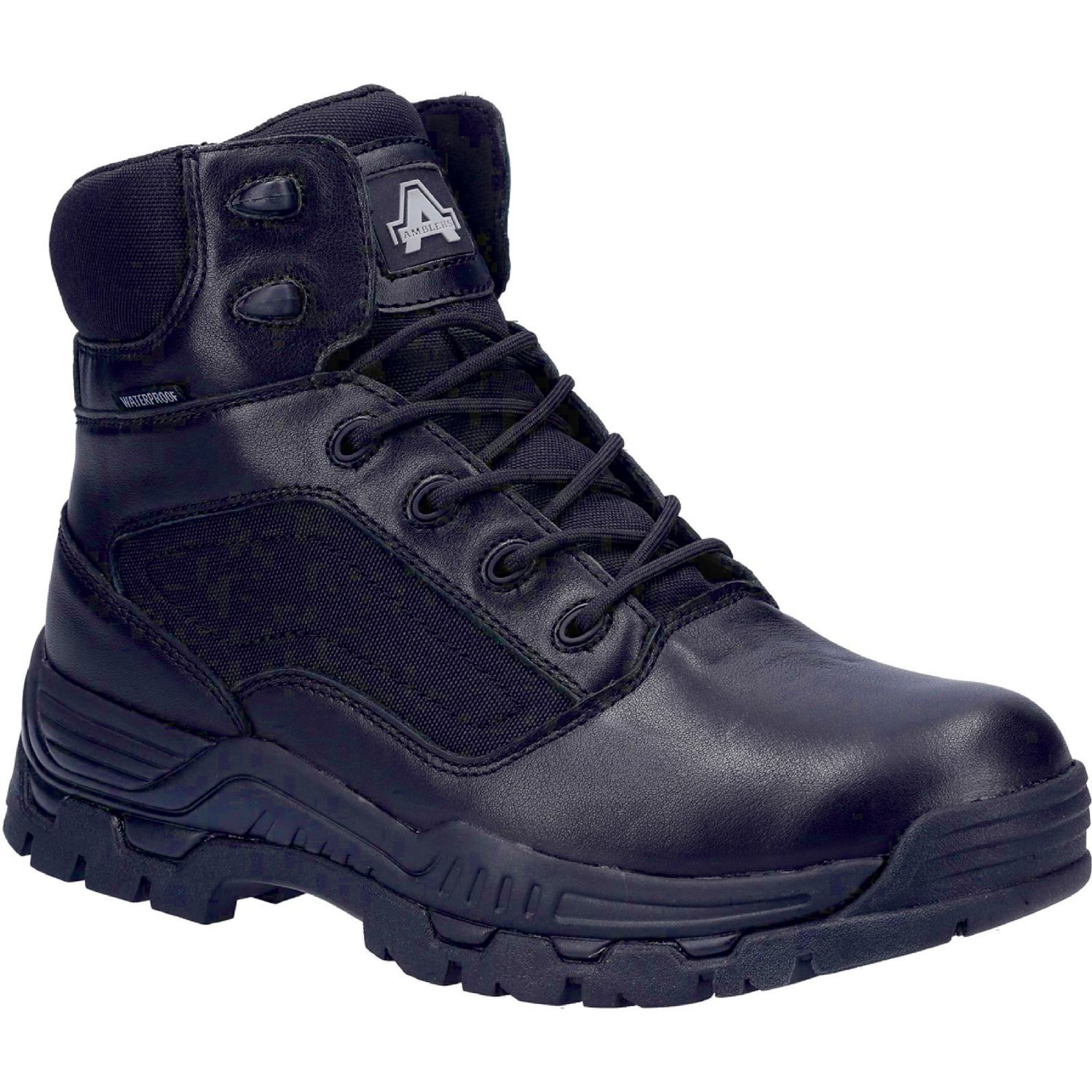Amblers Mission Size 4 Black Waterproof Non Safety Work Boots (492PP)