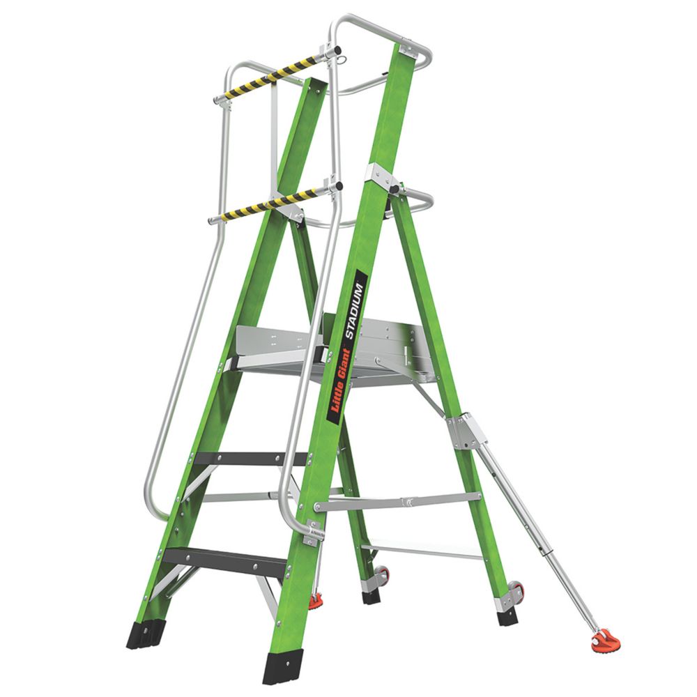 Little Giant 0.8m Green 3 Step Podium Steps Screwfix