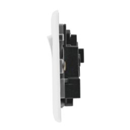 Arlec  13A 2-Gang SP Switched Socket White  with Colour-Matched Inserts