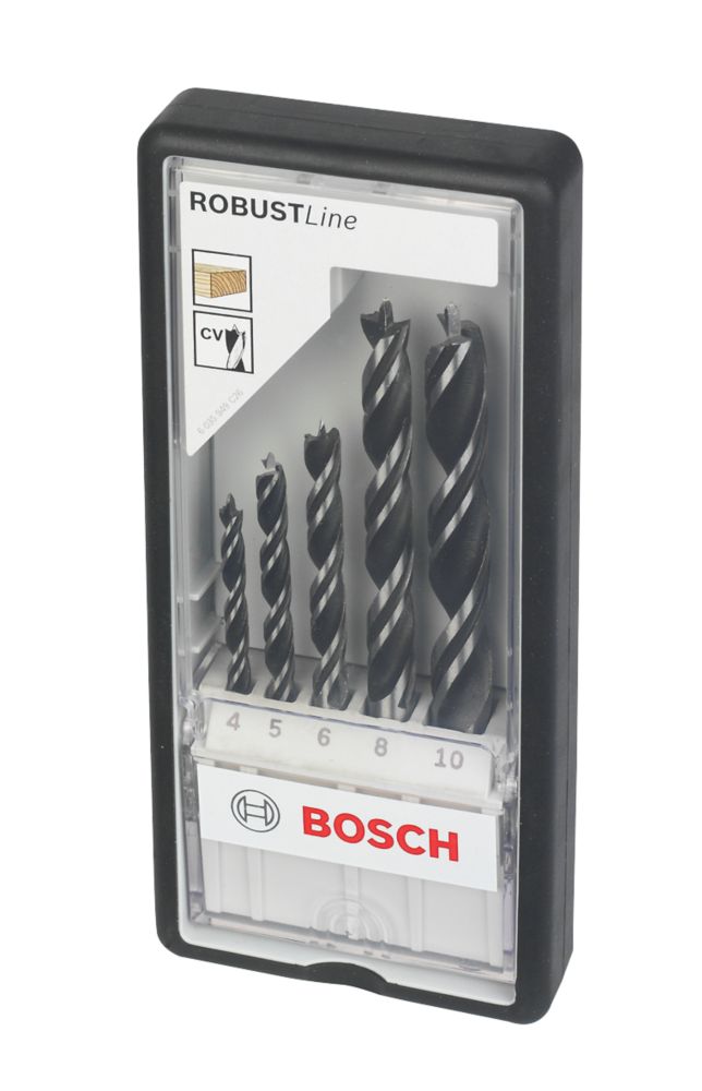 Bosch Wood Drill Bit Set 5 Pieces Screwfix