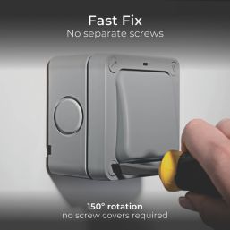 British General Storm IP66 20A 1-Gang 2-Way Weatherproof Outdoor Switch with LED