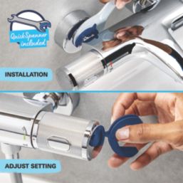 Grohe Vitalio Joy 260 CoolTouch
 HP Rear-Fed Exposed Chrome Thermostatic Shower System