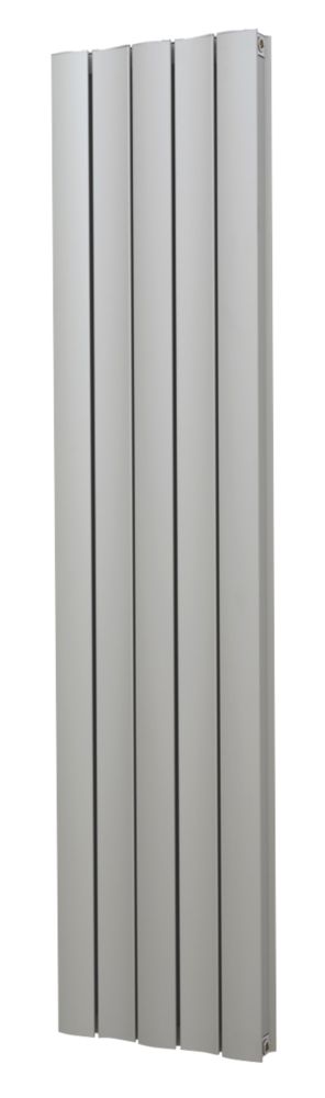 1500mm x 345mm 3087BTU Matt Chrome Vertical Designer Radiator